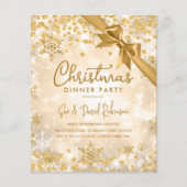 予算金ゴールドグリッターリボンクリスマスウィンターホリデイ (正面)