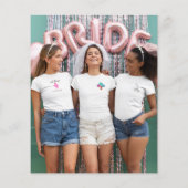 予算金ゴールドグリッター写真ブライダルシャワーありがとう (裏面)