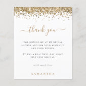 予算金ゴールドグリッター写真ブライダルシャワーありがとう (正面)