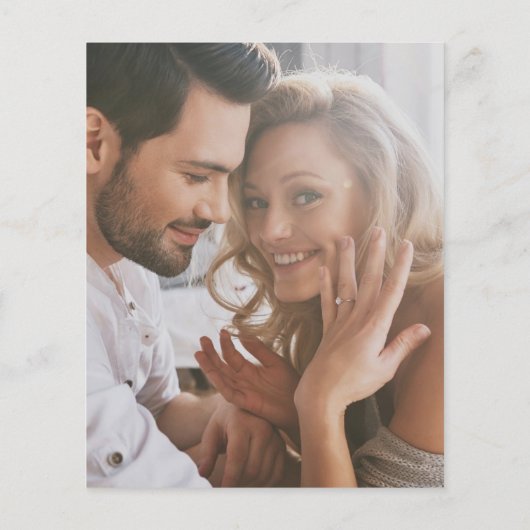 予算金ゴールドグリッター写真彼女はYes婚約 (裏面)