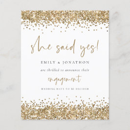 予算金ゴールドグリッター写真彼女はYes婚約