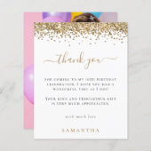 予算金ゴールドグリッター写真甘い16ありがとう (正面/裏面)