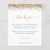 予算金ゴールドグリッター写真甘い16ありがとう (正面)