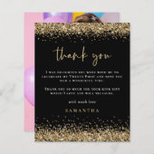 予算金ゴールドグリッター写真21stブラックサンキュー (正面/裏面)