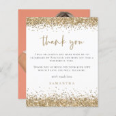 予算金ゴールドグリッター写真40ありがとう (正面/裏面)