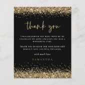 予算金ゴールドグリッター写真Fiftiethブラックサンキュー (正面)