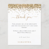 予算金ゴールドグリッター写真Henパーティーありがとう (正面)