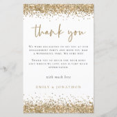 予算金ゴールドグリッター婚約パーティありがとう (正面)