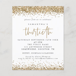 予算金ゴールドグリッター第30回パーティの招待状