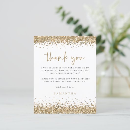 予算金ゴールドグリッター第30回誕生日ありがとう (スタンド正面)