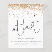 予算金ゴールドグリッター紙吹雪の最後の婚約 (正面)