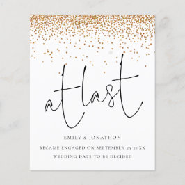 予算金ゴールドグリッター紙吹雪の最後の婚約