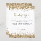 予算金ゴールドグリッター21番目のパーティーありがとう (正面/裏面)