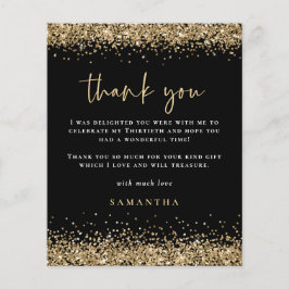 予算金ゴールドグリッター30th誕生日ブラックサンキュー