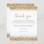 予算金ゴールドグリッターSweet sixteenパーティーありがとう (正面/裏面)