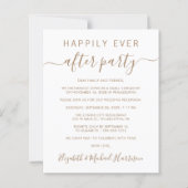 予算金ゴールドスクリプトウェディングレセプション招待状 (正面)