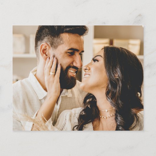 予算金ゴールドスクリプトフォトコラージュ結婚の感謝 (裏面)