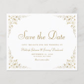 予算金ゴールドスクリプトボタニカルフレーム日付の保存 (正面)