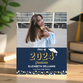 予算金ゴールドスクリプト写真の卒業発表