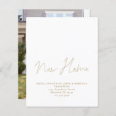 予算金ゴールドスクリプト新しいホームアドレス (正面/裏面)