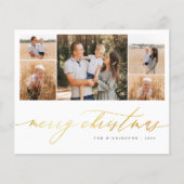 予算金ゴールドスクリプト5フォトコラージメリークリスマス (正面)