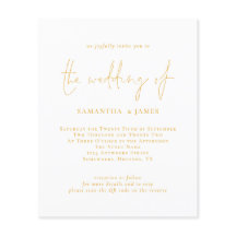 予算金ゴールドスクリプトQRコード結婚式招待状