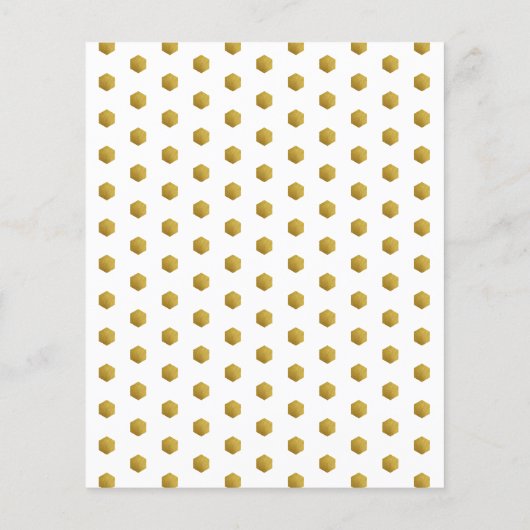 予算金ゴールドスノーフレーククリスマスホリデーフォトカード (裏面)