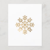 予算金ゴールドスノーフレーククリスマス招待状 チラシ (裏面)