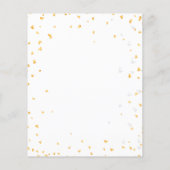 予算金ゴールドハート白結婚式招待状 (裏面)