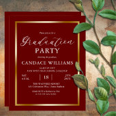 予算金ゴールドフレームのミニマルパーティの招待状 チラシ