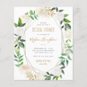 予算金ゴールドフレーム水カラーフローラブライダルシャワー (正面)