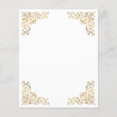 予算金ゴールドフレーム誕生日パーティーへの招待 (裏面)