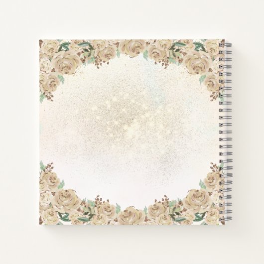 予算金ゴールドフローラプリンセスキンセアニラゲストブック ノートブック (裏面)