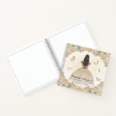 予算金ゴールドフローラプリンセスキンセアニラゲストブック ノートブック (内部)