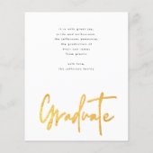 予算金ゴールドブラシ卒業発表写真 チラシ (裏面)