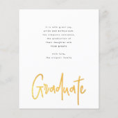 予算金ゴールドブラシ卒業発表写真 チラシ (裏面)