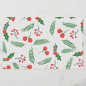 予算金ゴールドホリーベリーピースフォトホリデーカード (裏面)