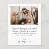 予算金ゴールドホワイトフォトコラージュ結婚の感謝 (裏面)