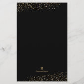 予算金ゴールドポインセティアスクリスマス招待状フライヤー チラシ (裏面)