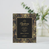 予算金ゴールドポインセティアスクリスマス招待状 (スタンド正面)