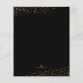 予算金ゴールドポインセティアスクリスマス招待状 (裏面)