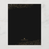 予算金ゴールドポインセティアスクリスマス招待状 チラシ (裏面)