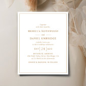 予算金ゴールドミニマルシンプル結婚式招待状