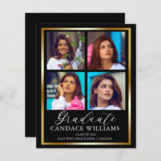 予算金ゴールドミニマル写真研究発表 (正面/裏面)