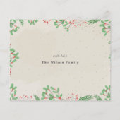 予算金ゴールドメリーすべてフォトホリデーカード (裏面)