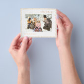 予算金ゴールドメリークリスマスフォトモダンカード チラシ (手)