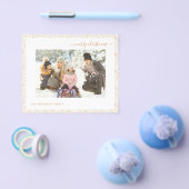 予算金ゴールドメリークリスマスフォトモダンカード チラシ (シングル)