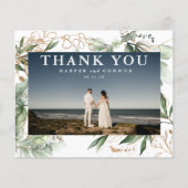 予算金ゴールドユーカリ緑の木Photo Thank You (正面)