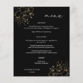 予算金ゴールドランドフローラメニュー – 黒 (正面)