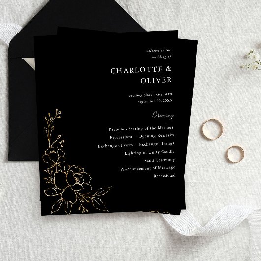 予算金ゴールドランドフローラ結婚式プログラムBL